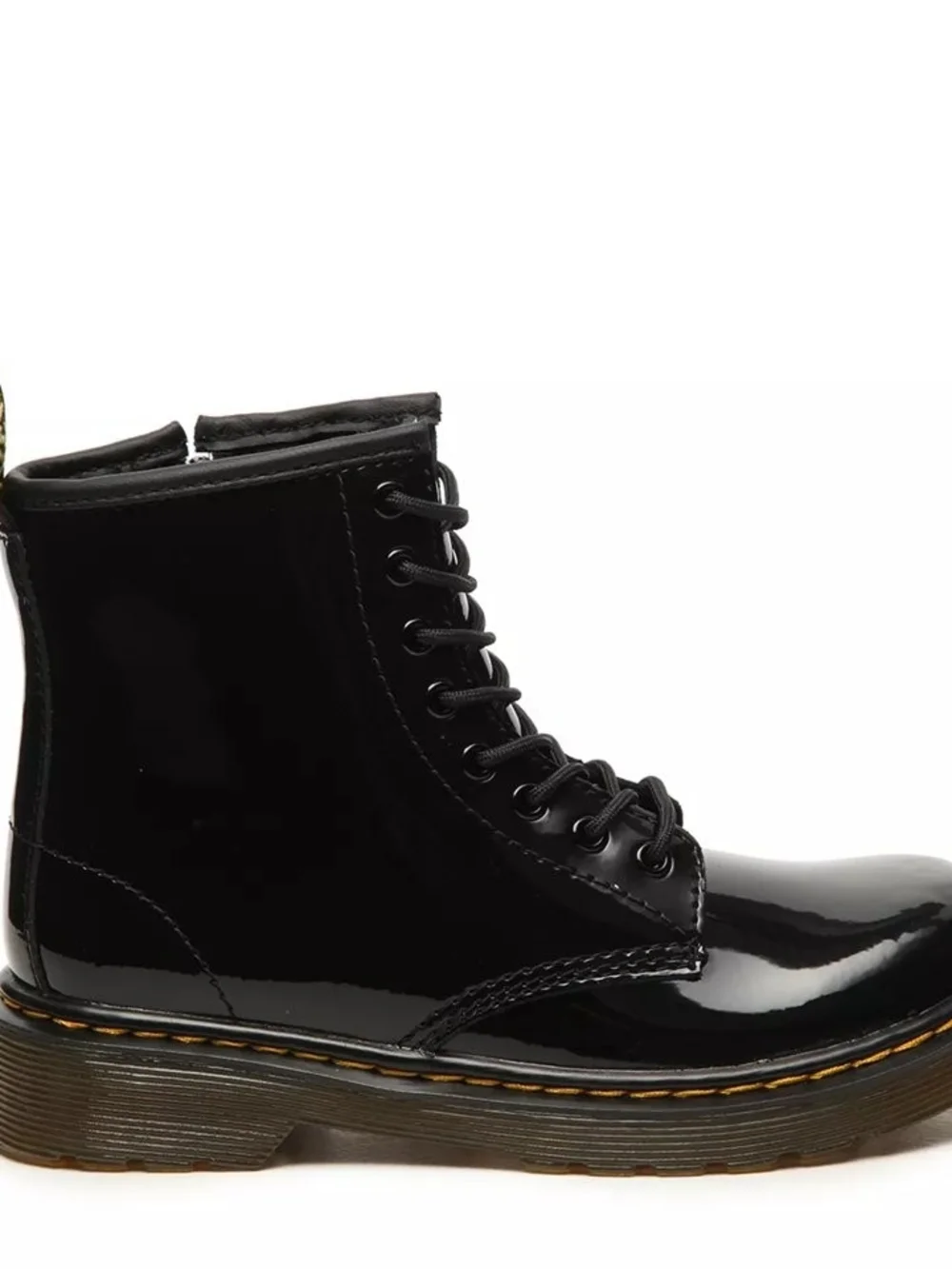 Dr. Martens 1460 Black Patent Side-Zip Ankle Boots. Youth 3
